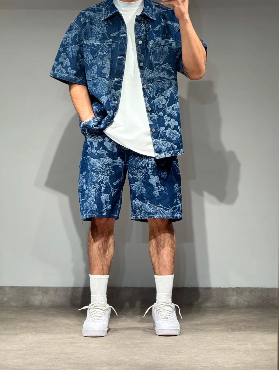 Ensemble Jeans Fleuri