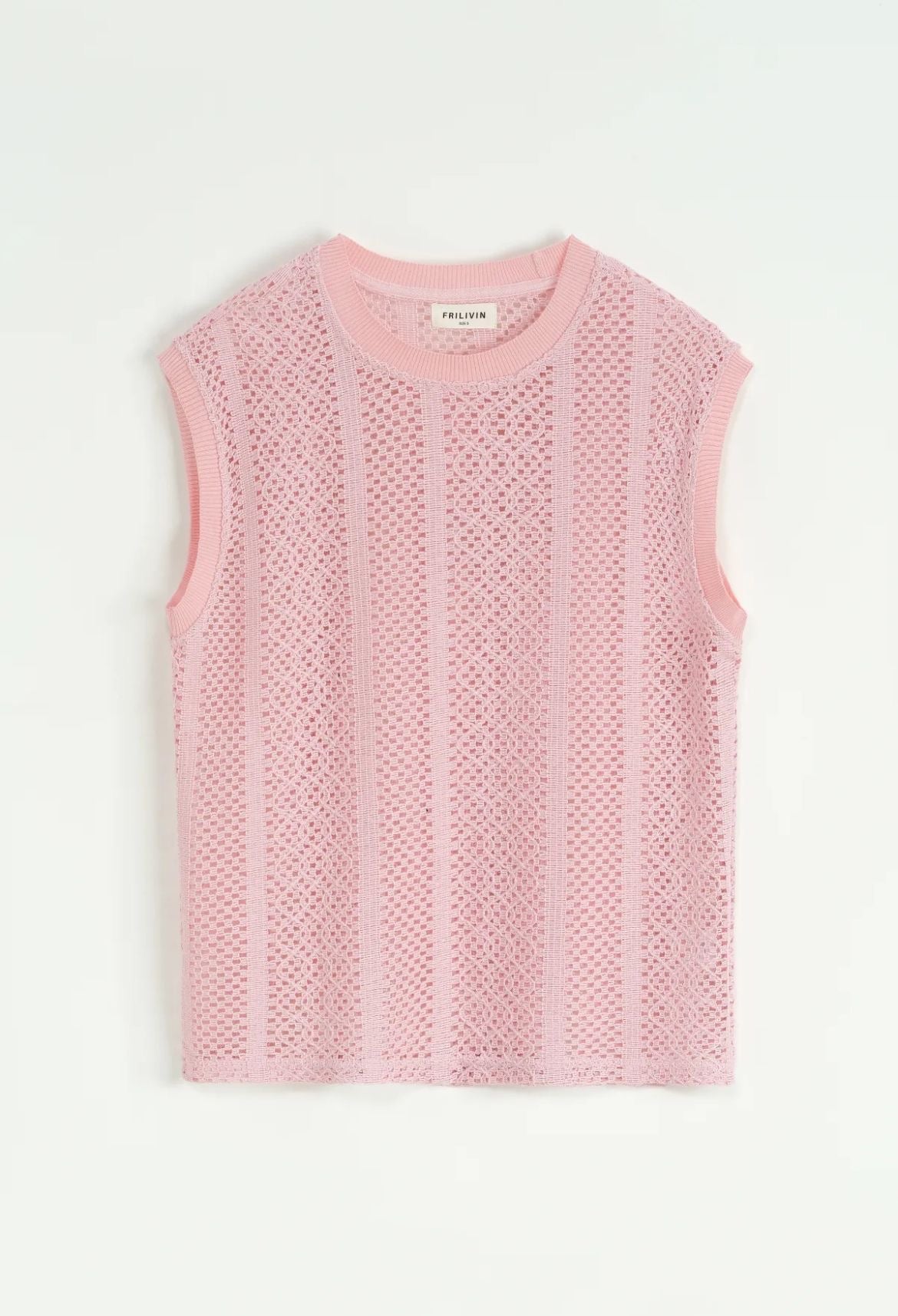 Débardeur & Crochet Rose