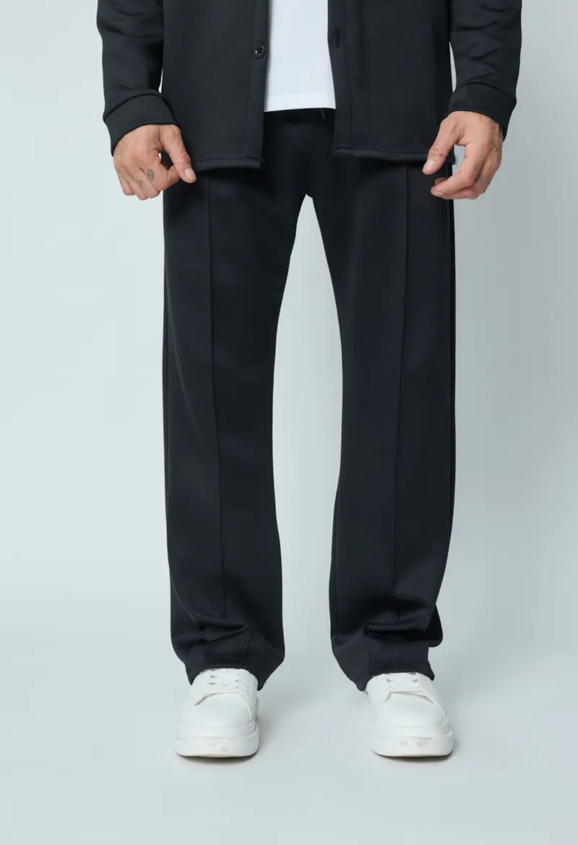 Pantalon Noir Satiné