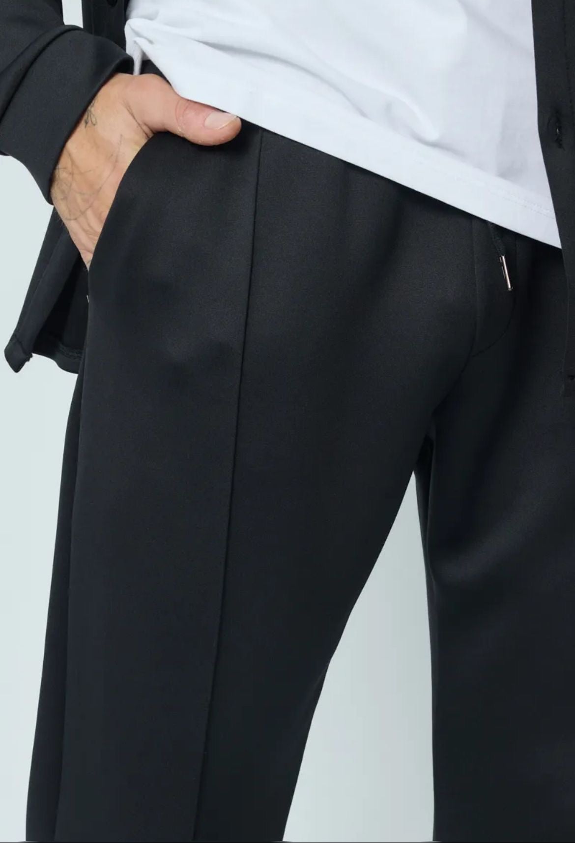 Pantalon Noir Satiné