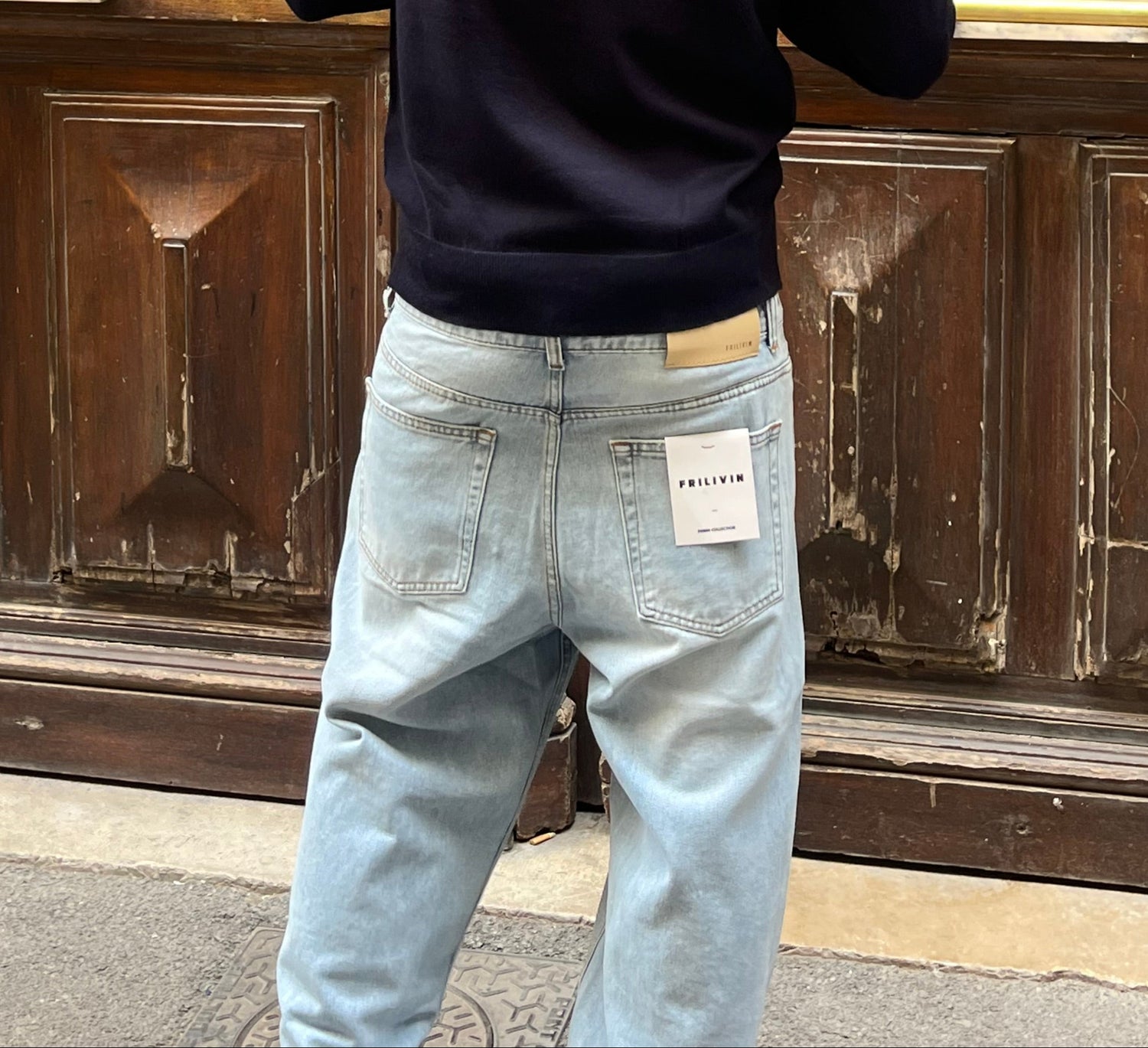 Jean homme bleu coupe droite 