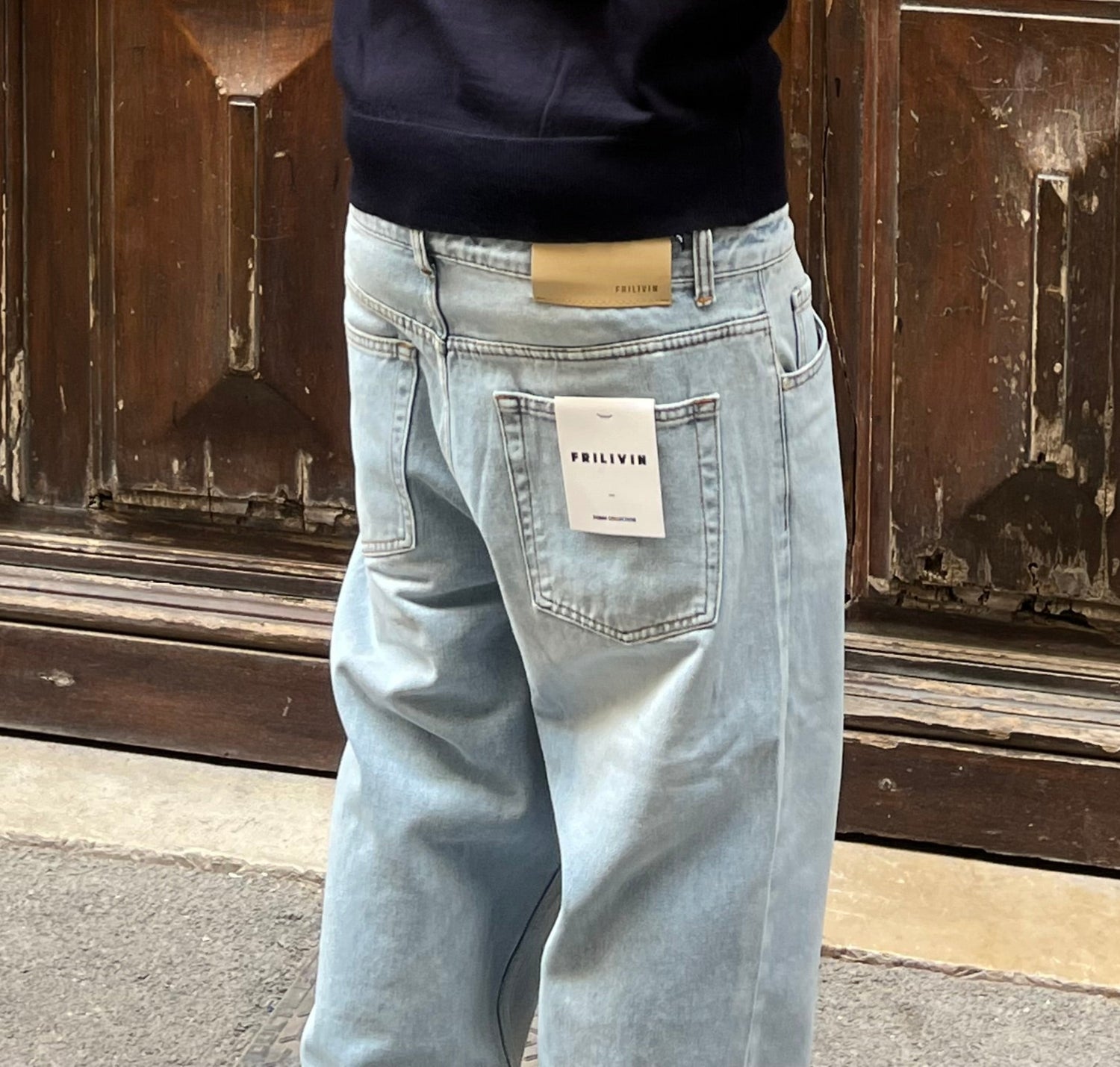 Jean homme bleu coupe droite 