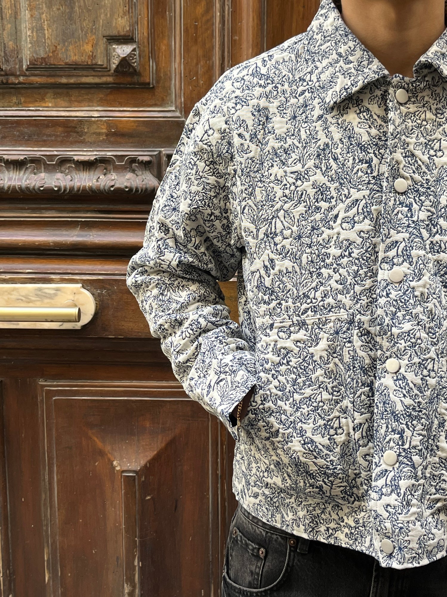 veste fleurie mi saison 