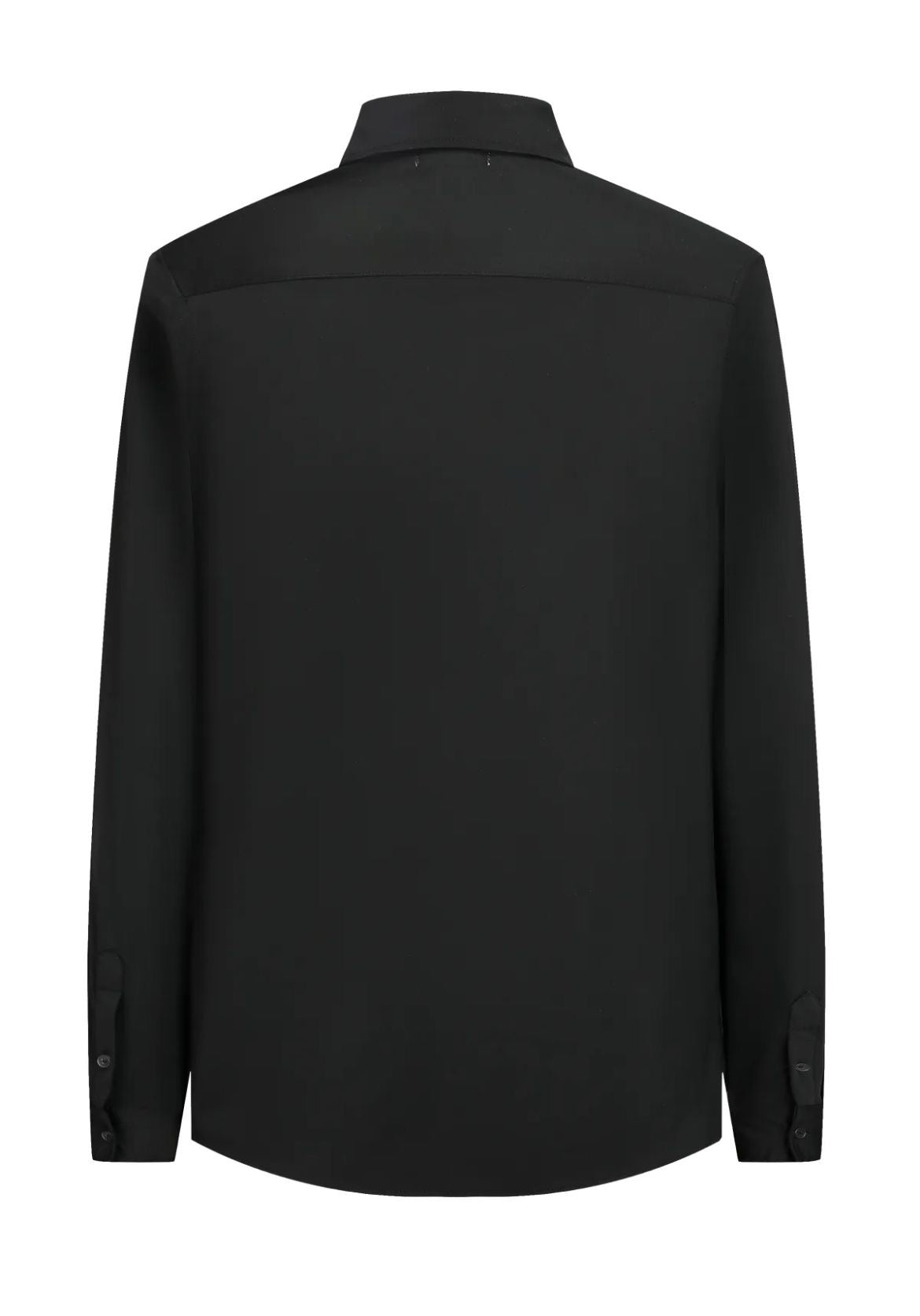 Chemise Noir Longue Boutonnée - Code Barre 34