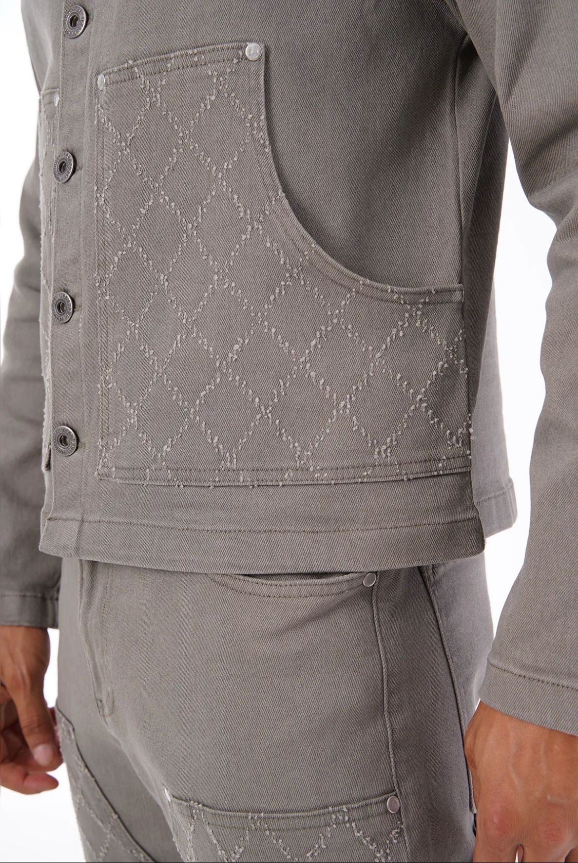 Ensemble Veste & Pantalon Chrome Brodé - Code Barre 34