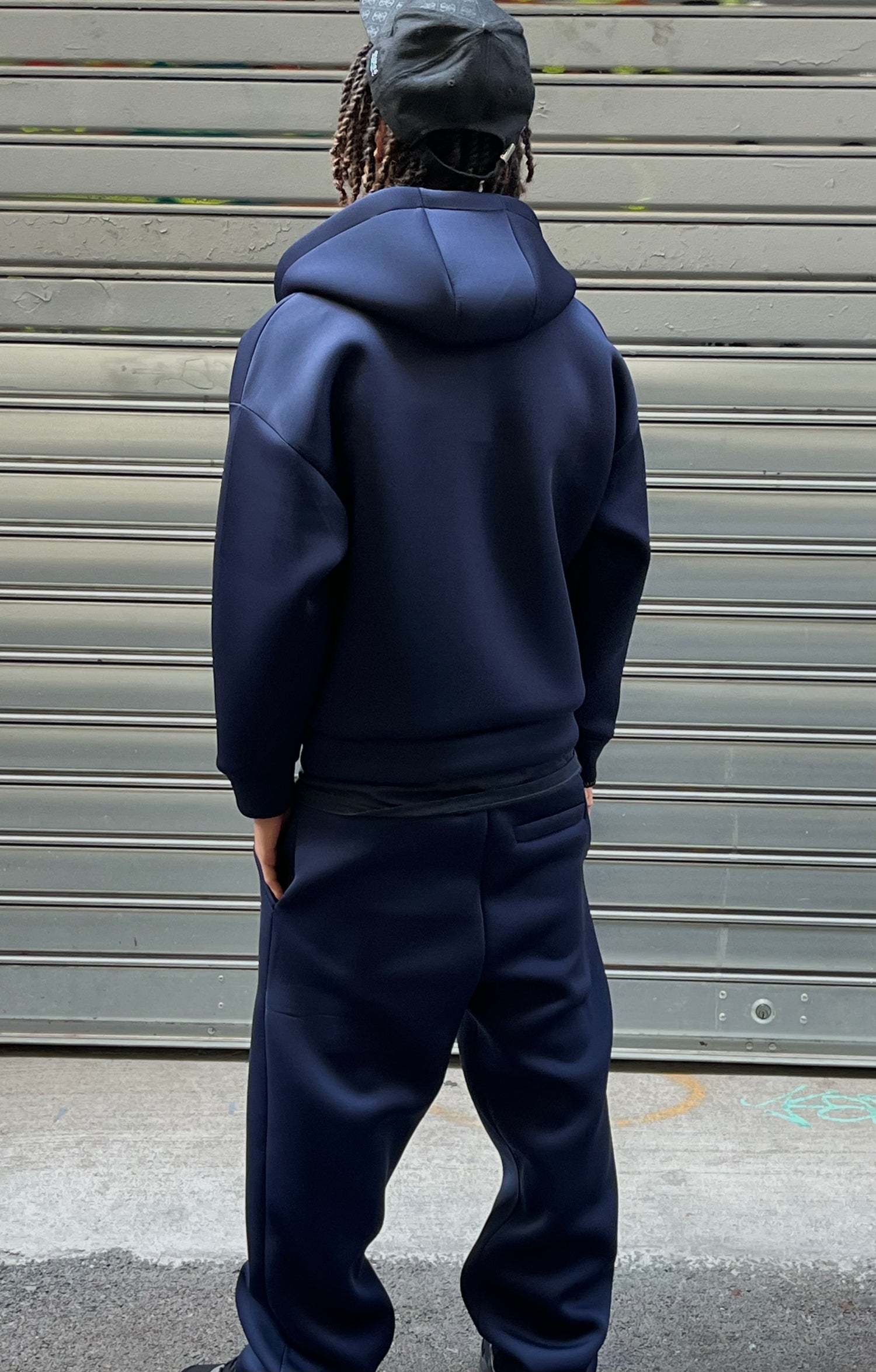 ensemble de jogging a pince  bleu veste a zip 