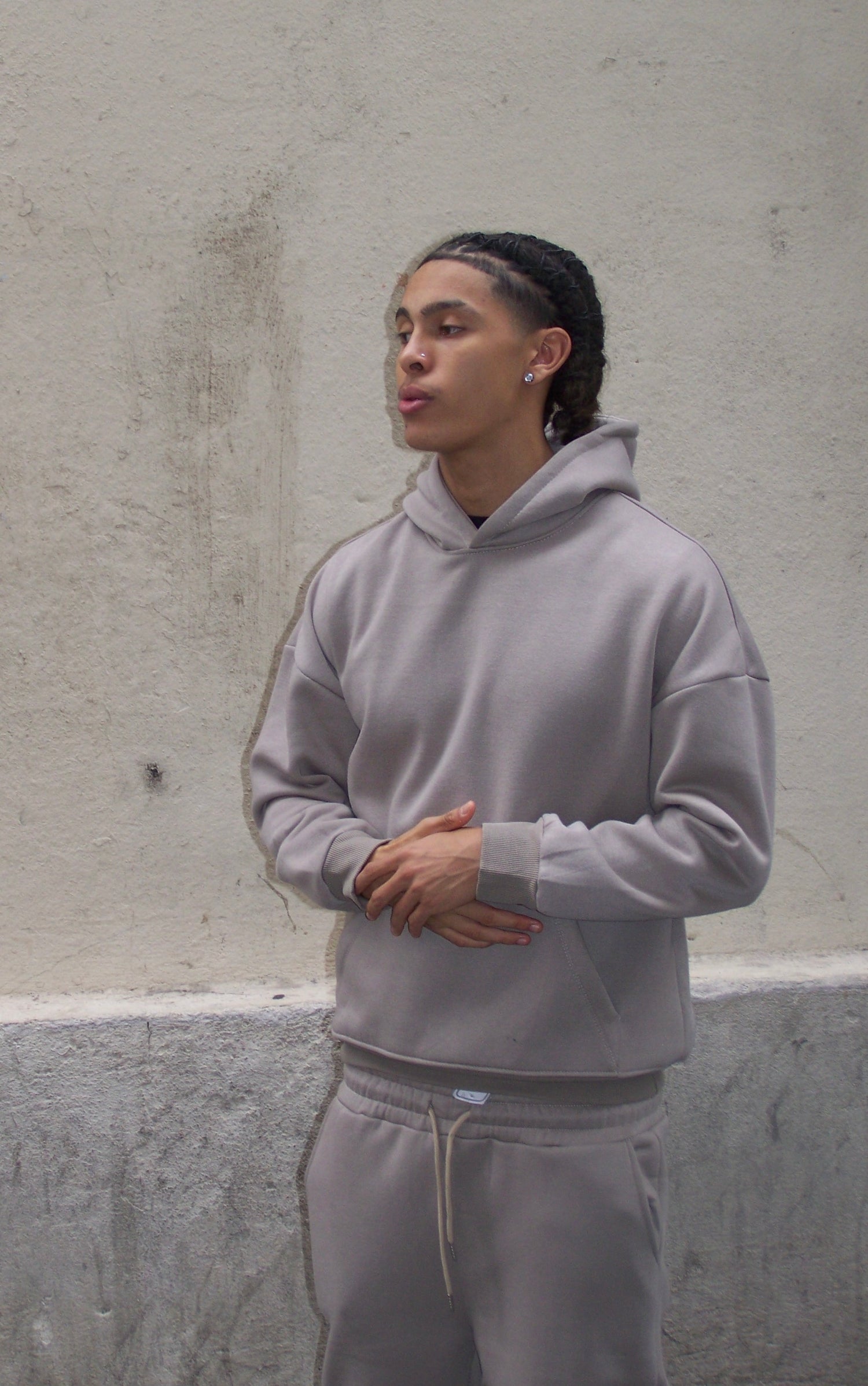 Pull Survêtement beige homme decontracté