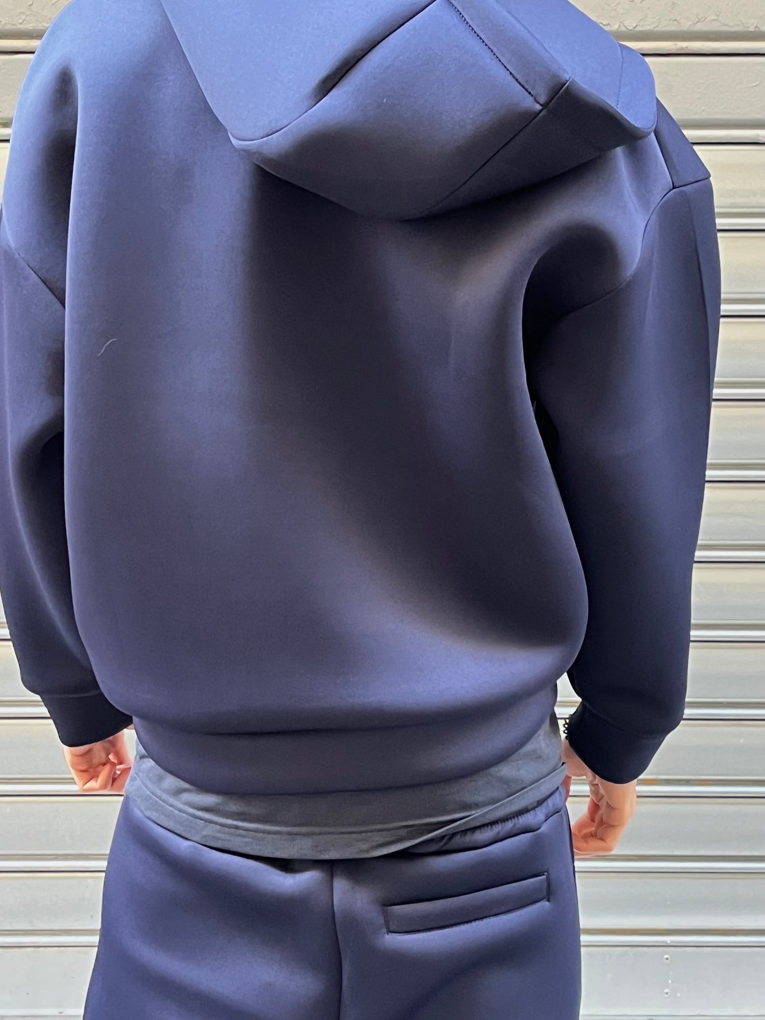 ensemble de jogging  bleu veste a zip à capuche