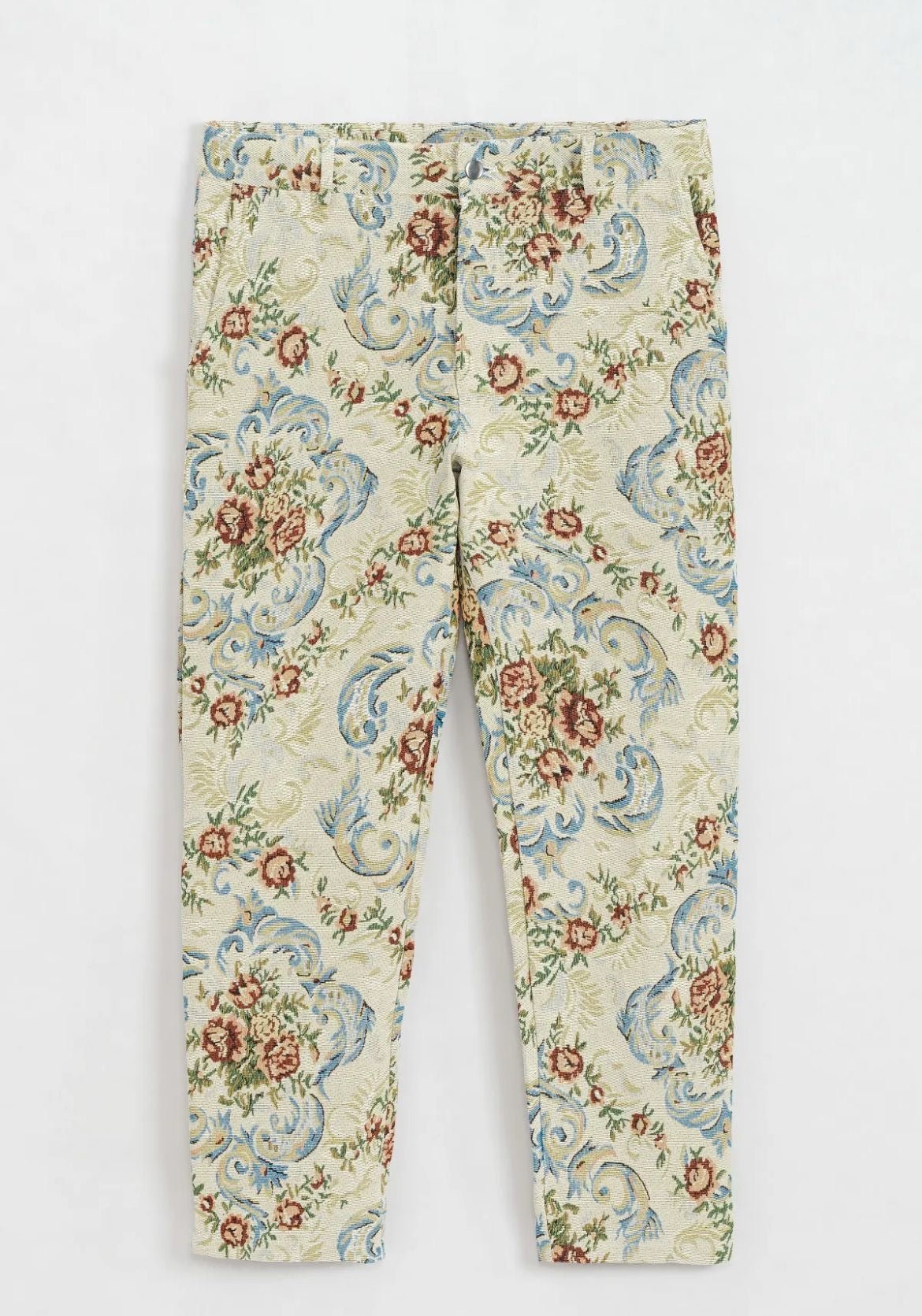 Pantalon Fleuri Effet Broder - Code Barre 34