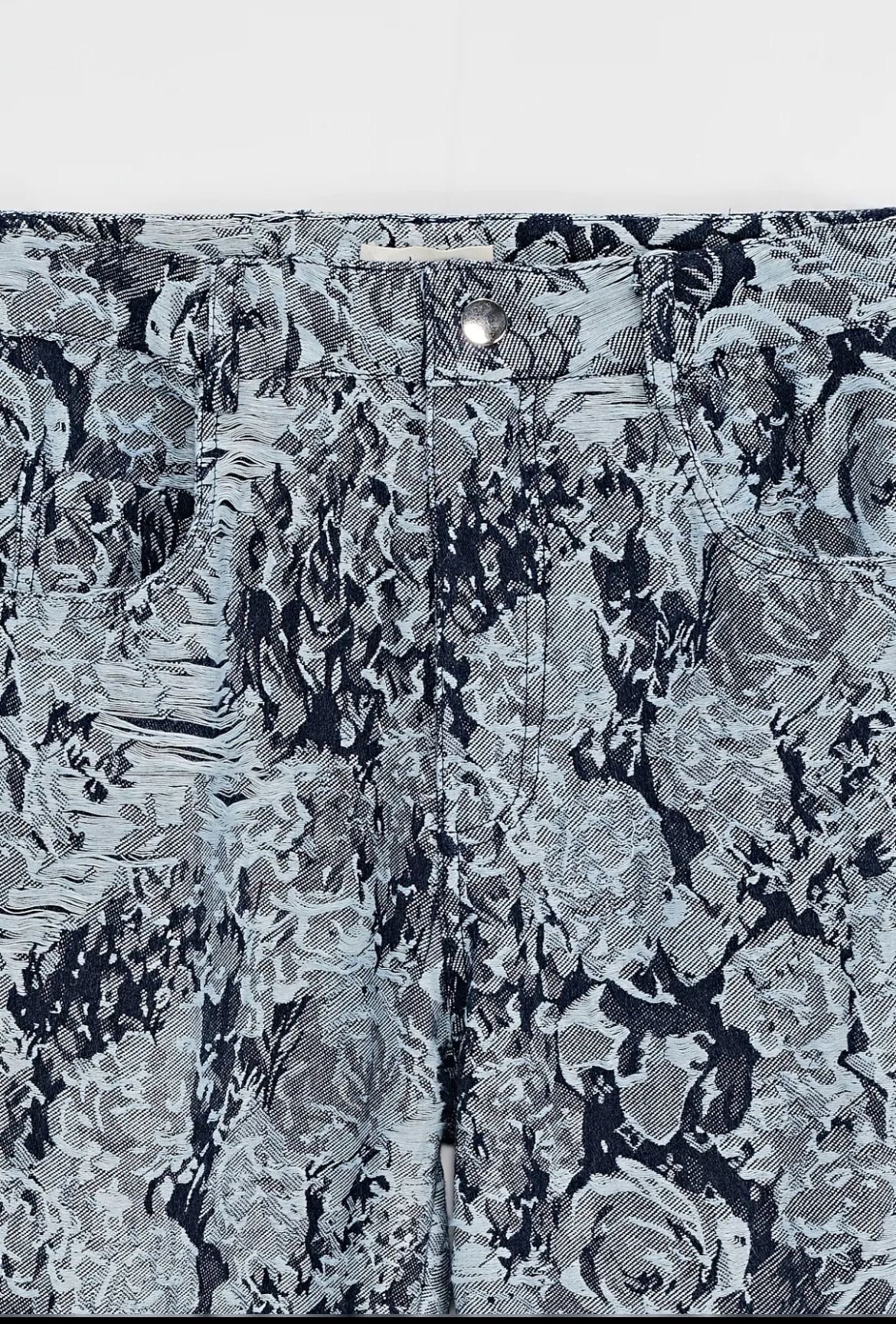 Pantalon Imprimé Floral bleu - Code Barre 34