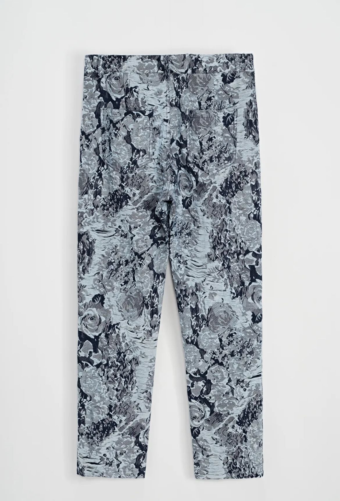 Pantalon Imprimé Floral bleu - Code Barre 34