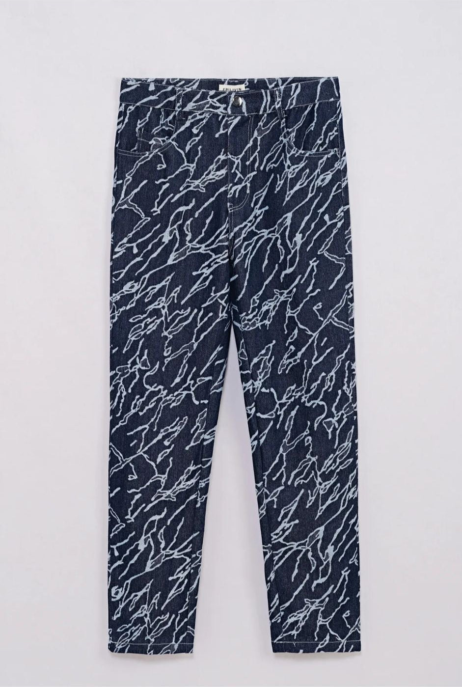 Pantalon Jean Motif Éclair - Code Barre 34
