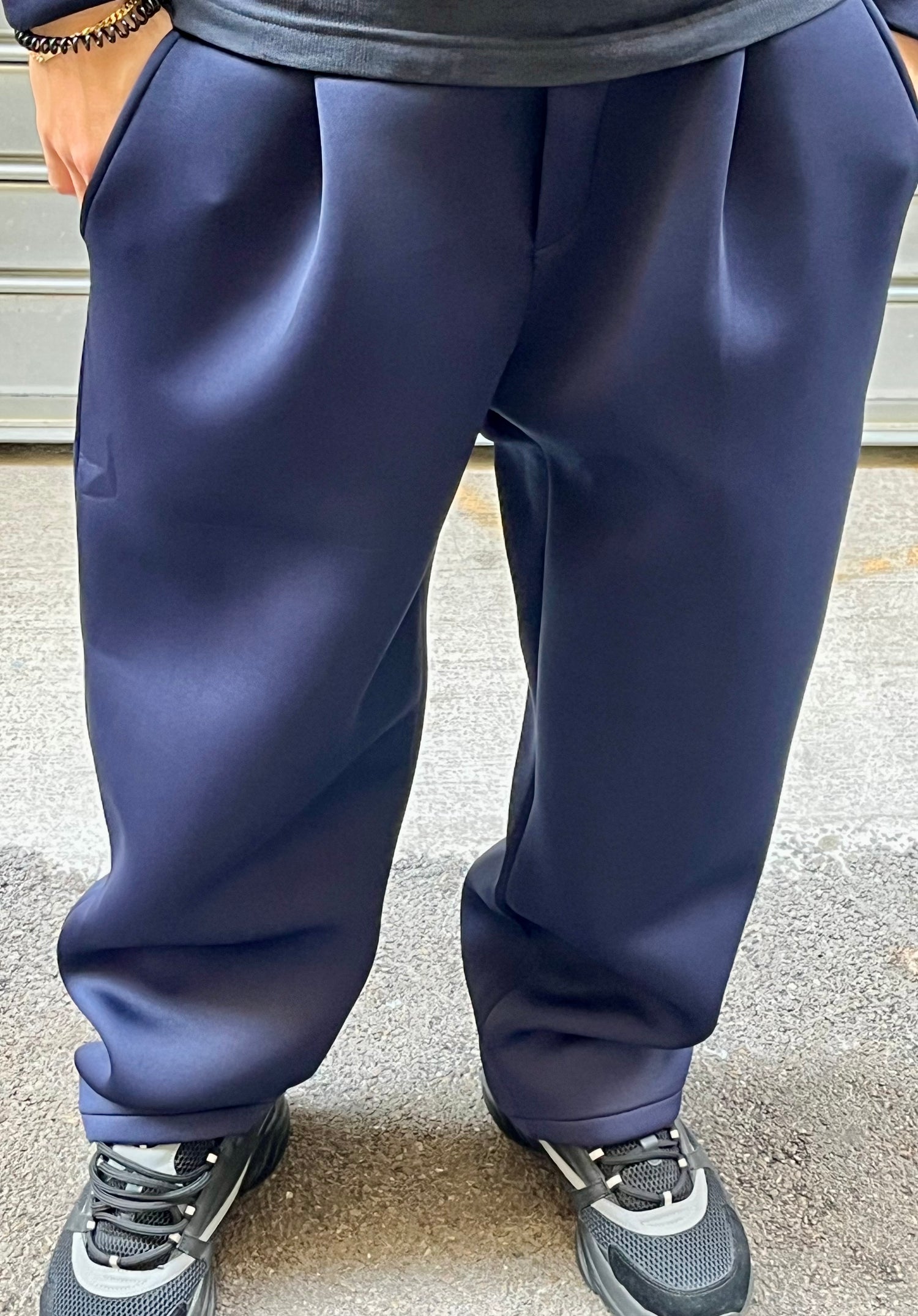 bas de jogging  bleu à pince