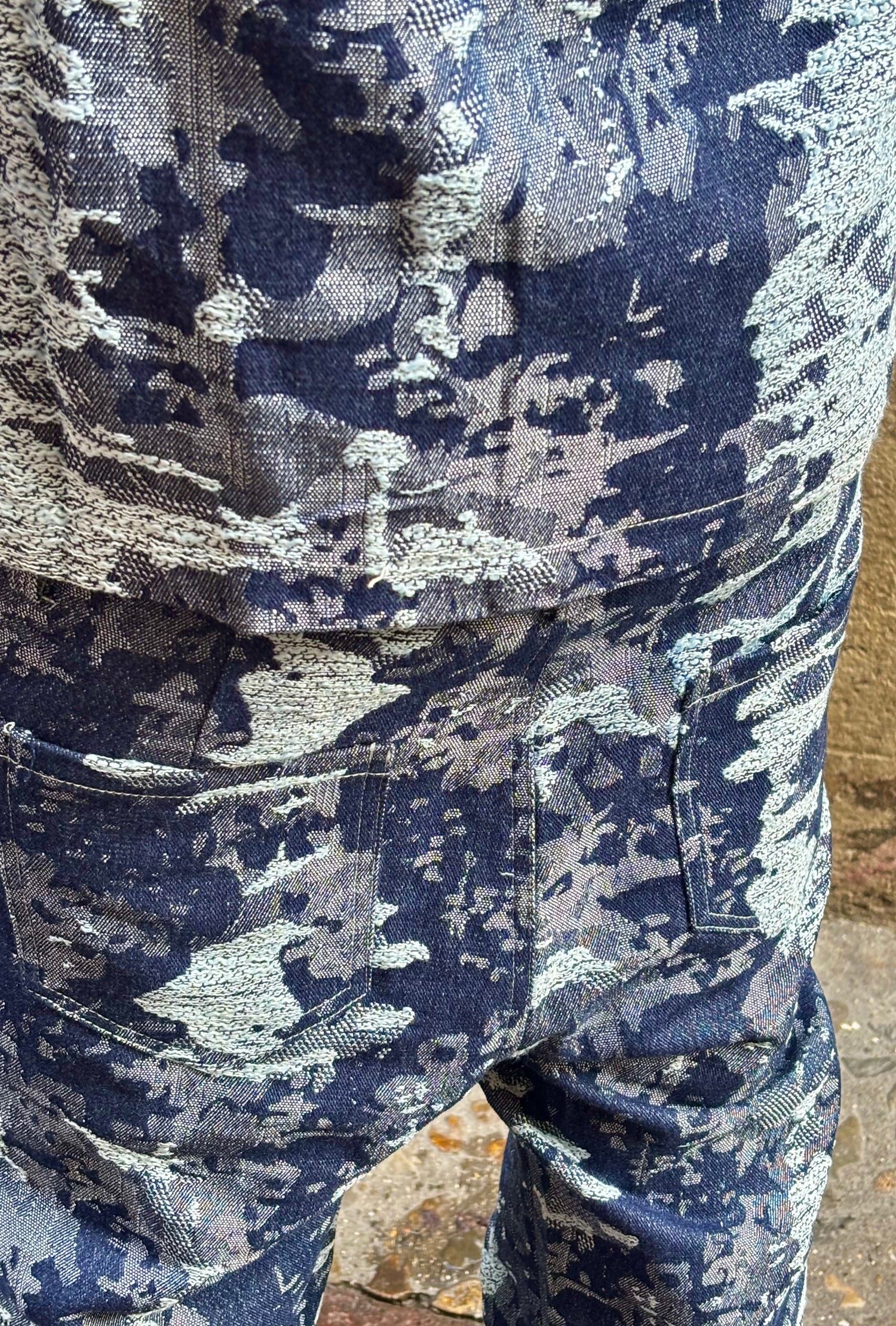 poche qarriere pantalon camouflage destroy