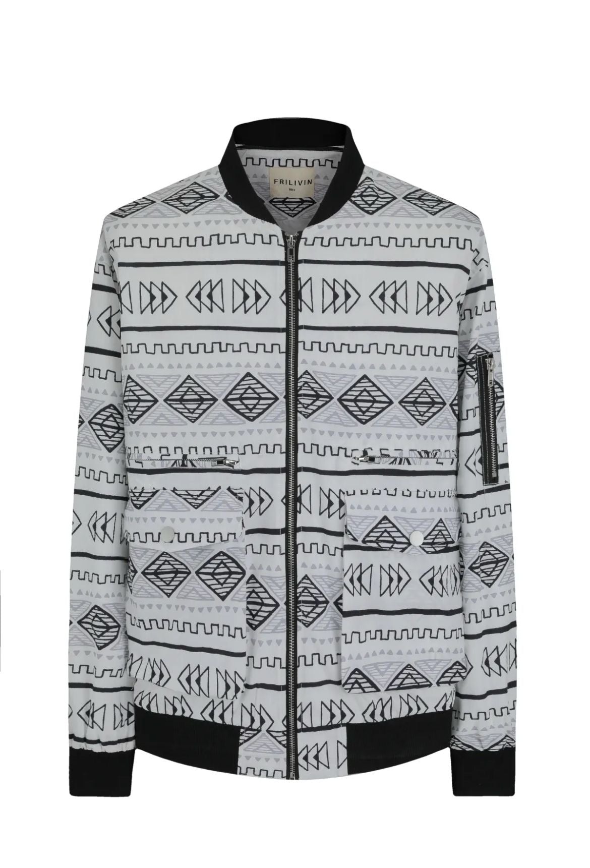 Veste Bombers Motifs Géométriques - Code Barre 34