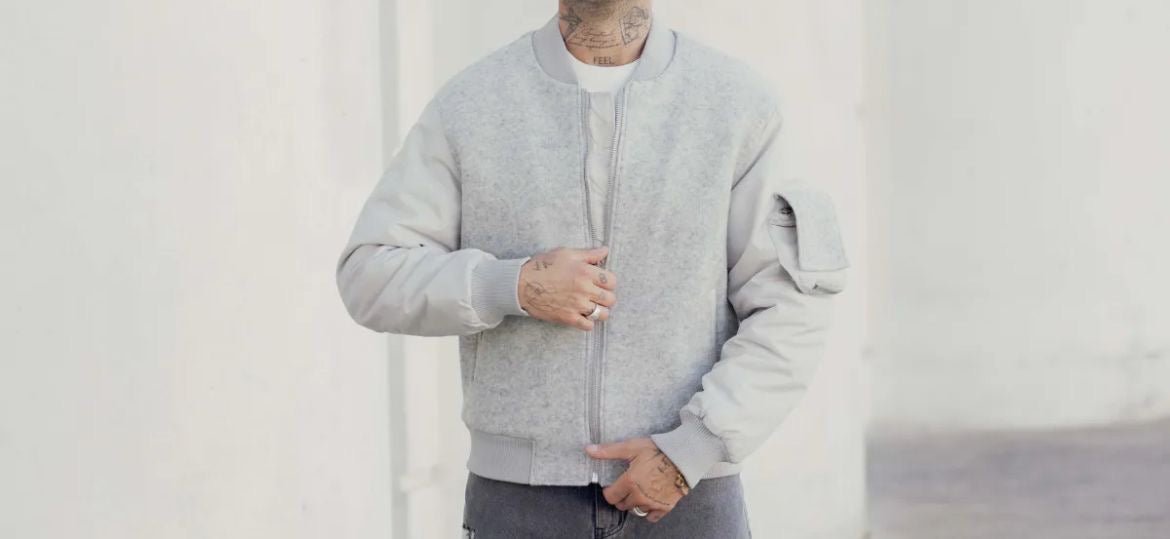 Veste Style Teddy Gris - Code Barre 34