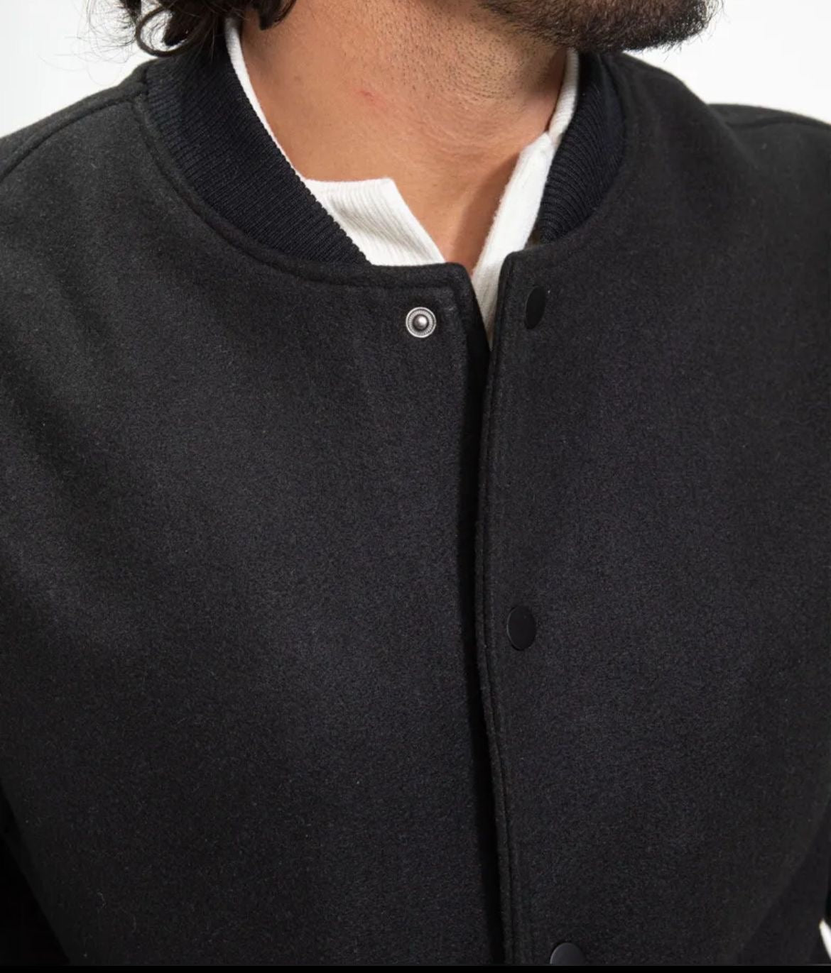 Veste Teddy Noire Classique - Code Barre 34