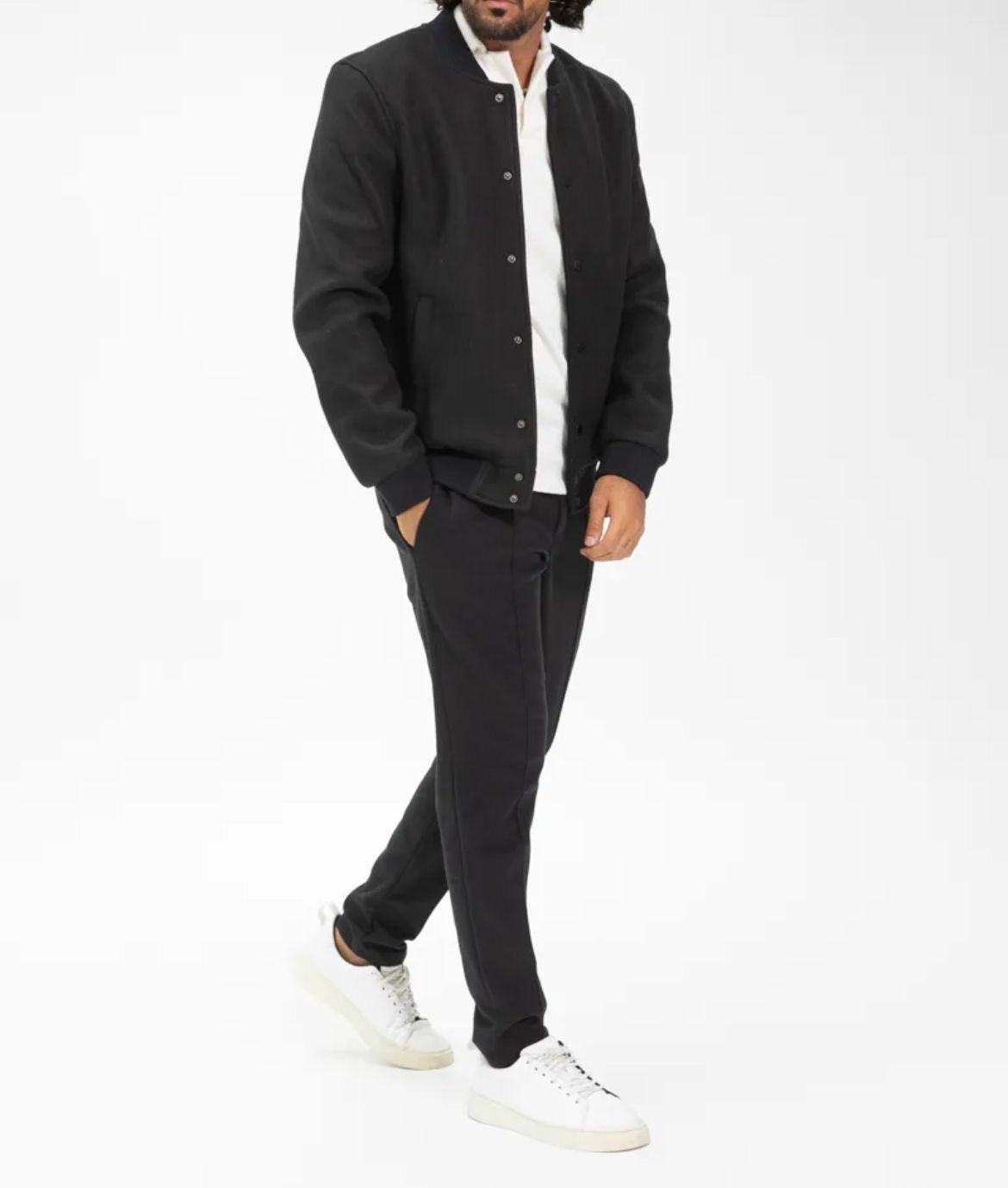 Veste Teddy Noire Classique - Code Barre 34