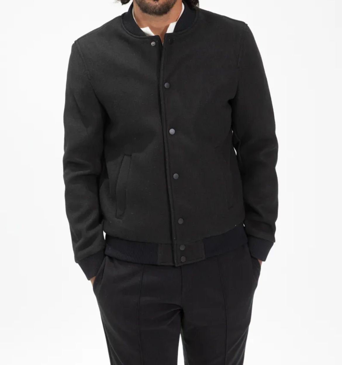 Veste Teddy Noire Classique - Code Barre 34