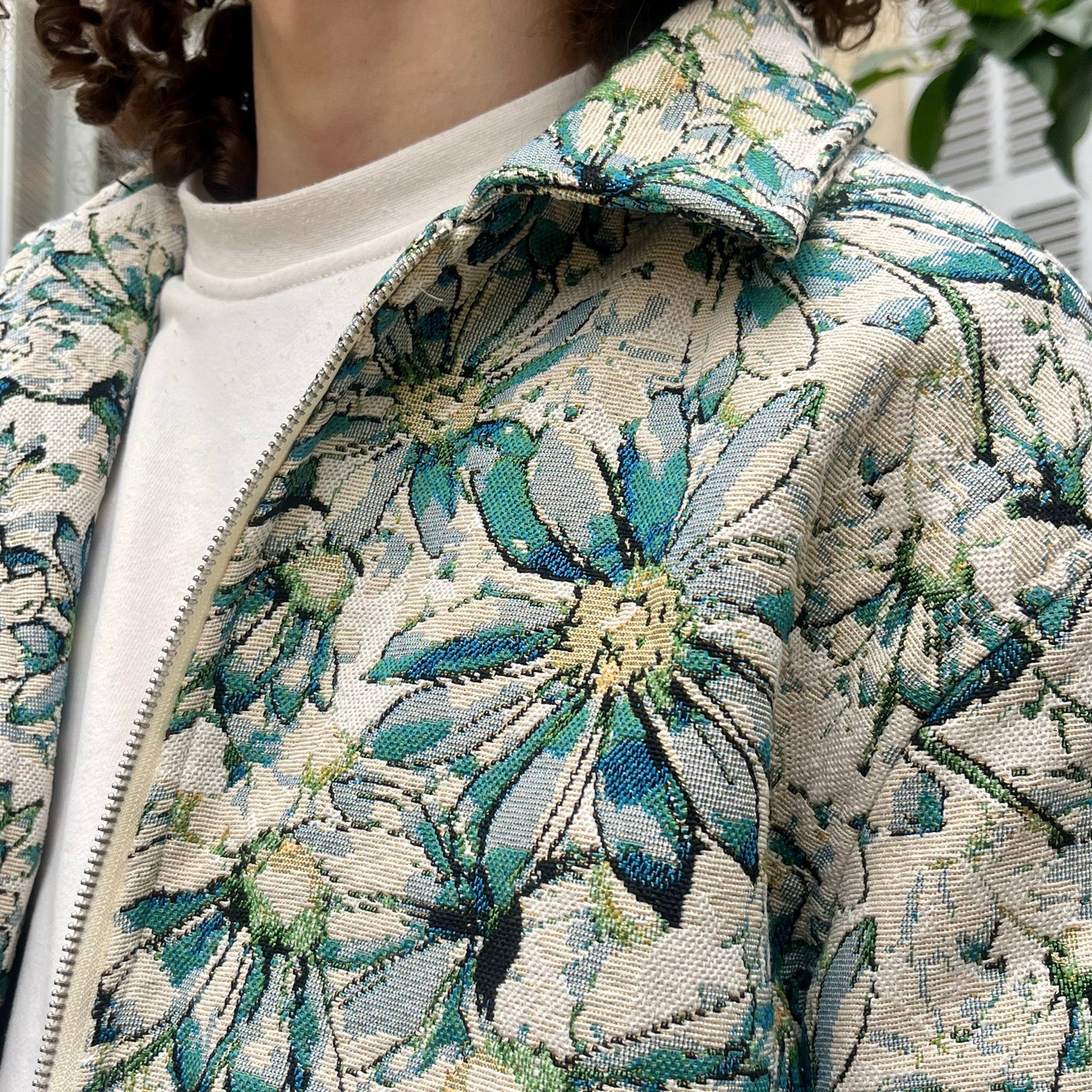 veste homme florale ajustée