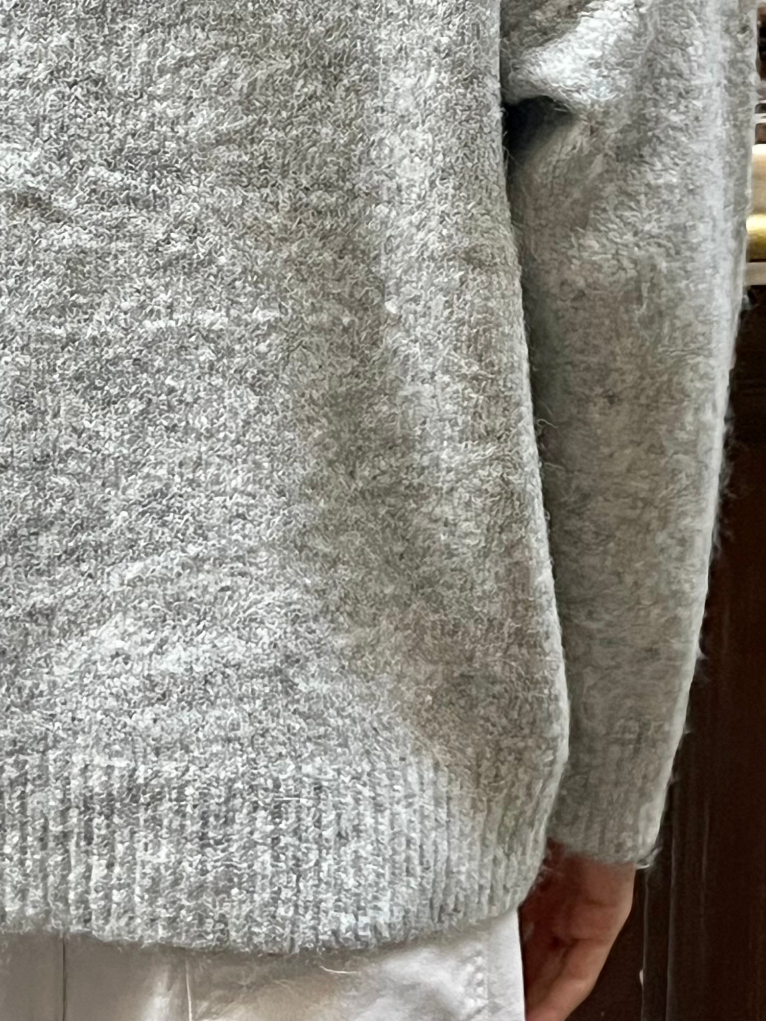 Pull homme  gris col rond